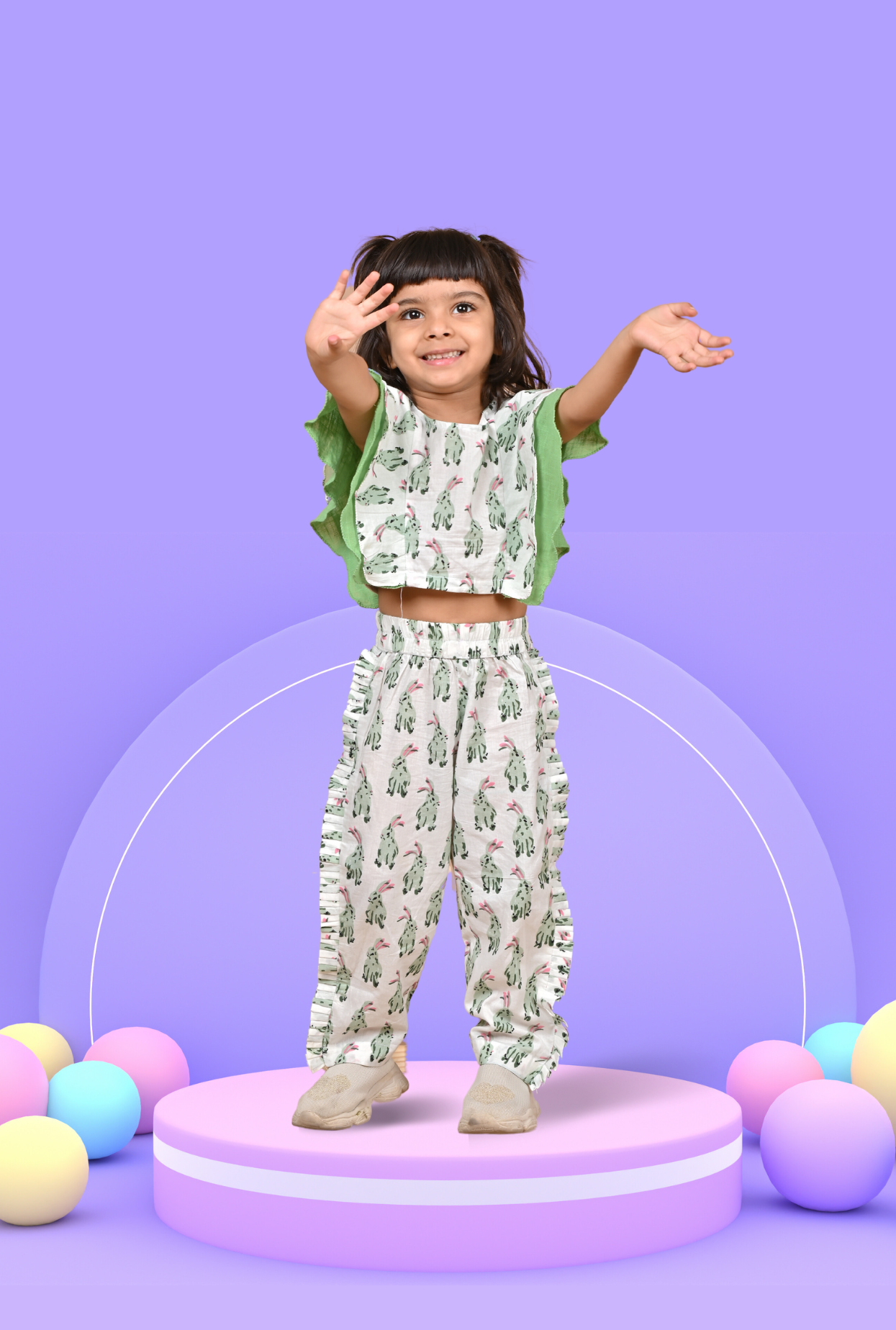 Pure Cotton Bunny Coord Set For Girl By Kiddicot