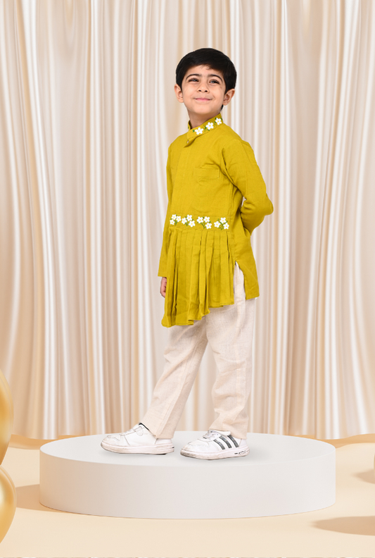 2 Pc Cotton Rich Handpainted Outfit for Boys by kiddicot