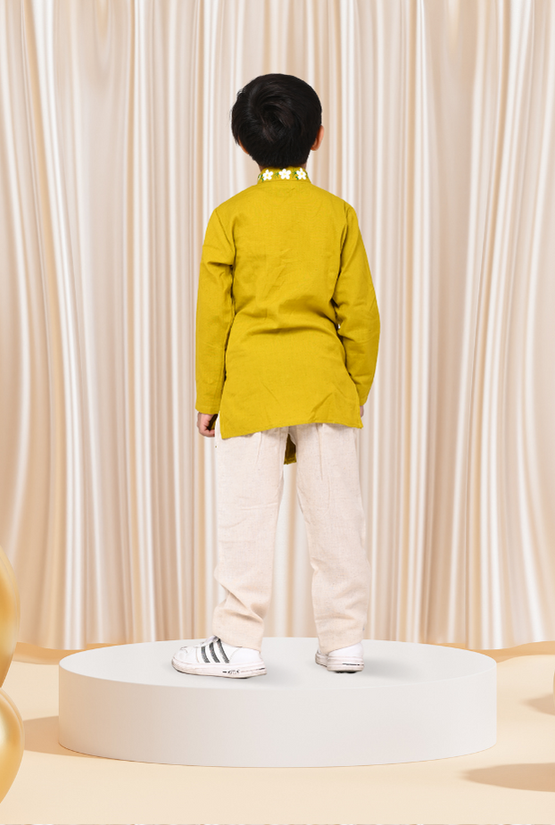 2 Pc Cotton Rich Handpainted Outfit for Boys by kiddicot