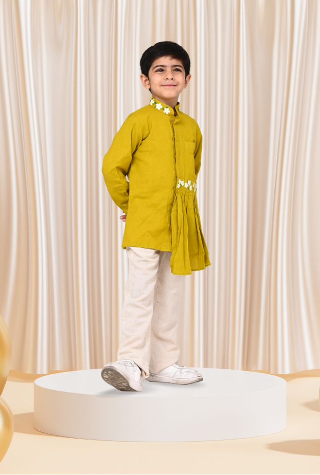 2 Pc Cotton Rich Handpainted Outfit for Boys by kiddicot