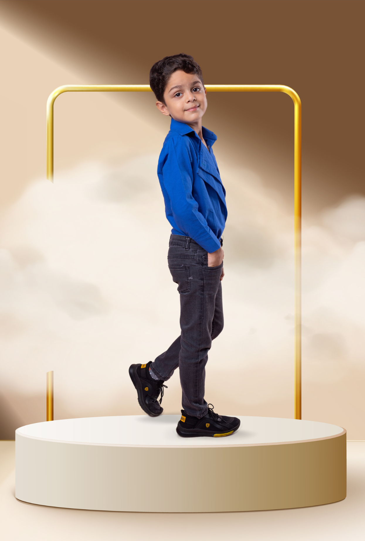 Overlapped Ace Handpainted Shirt For Boys By Kiddicot