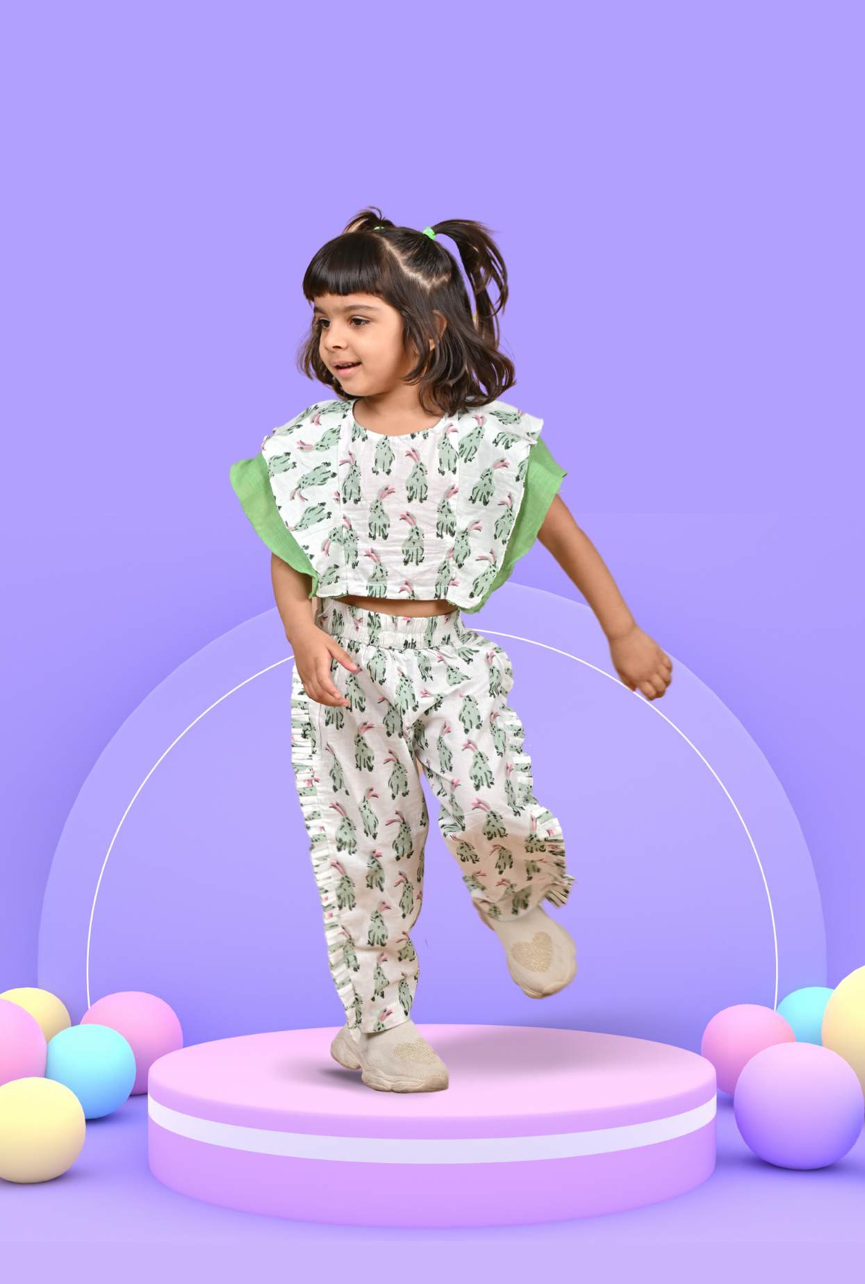 Pure Cotton Bunny Coord Set For Girl By Kiddicot