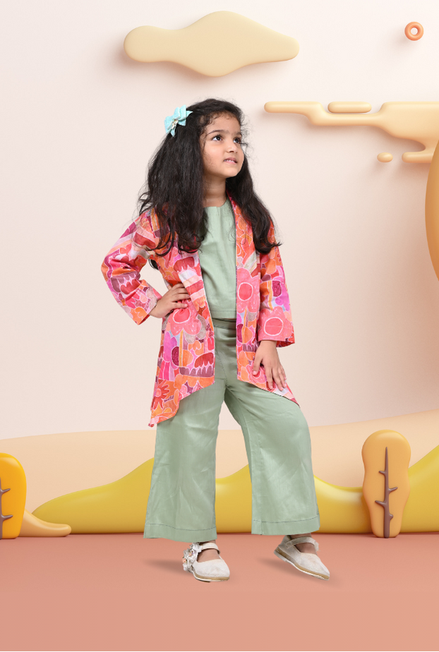 3pc Cotton Rich Outfit For Girl By Kiddicot