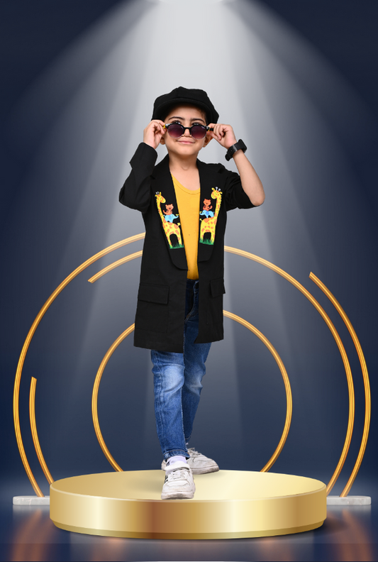 Cotton Rich Handpainted Blazer For Girls By Kiddicot