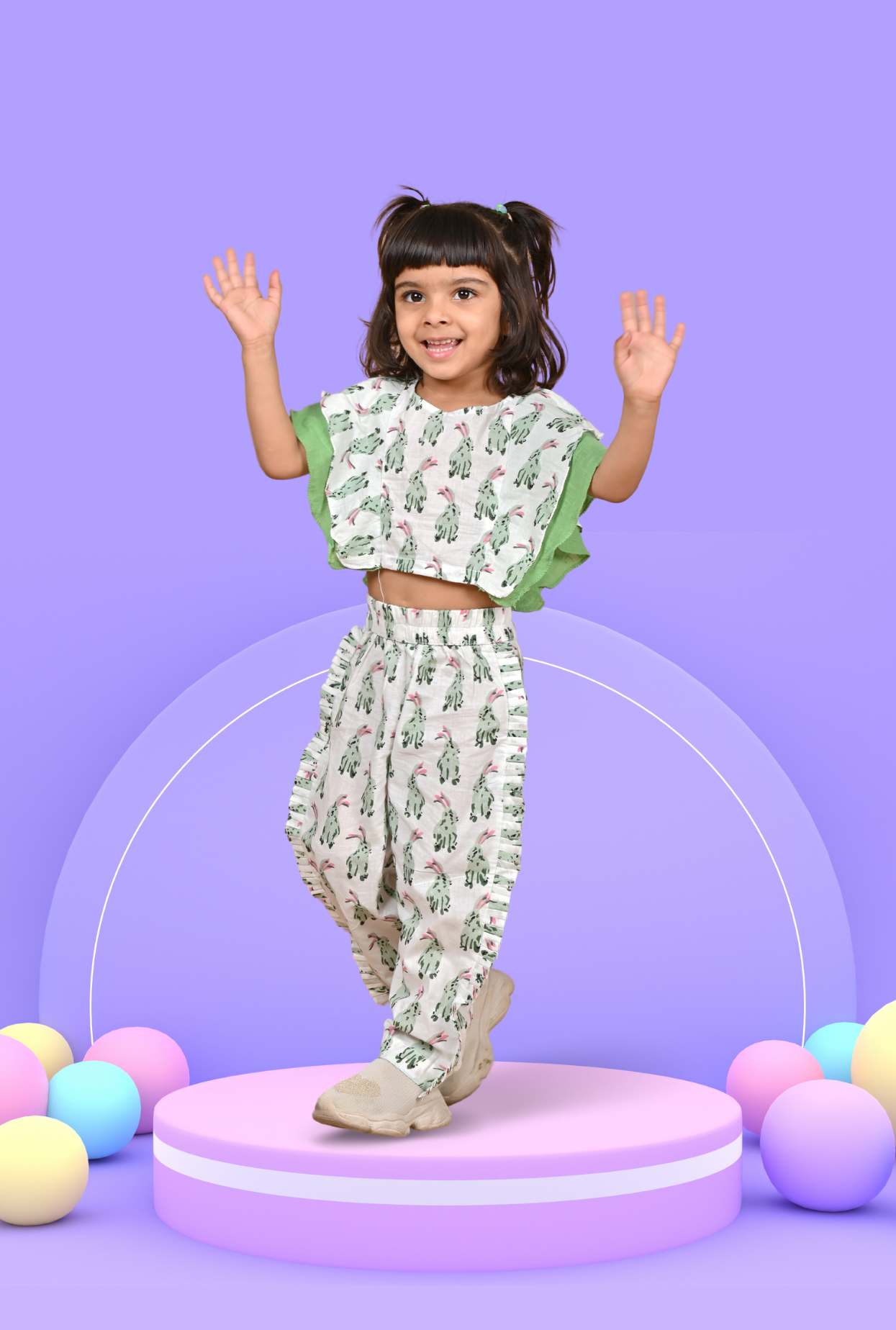 Pure Cotton Bunny Coord Set For Girl By Kiddicot