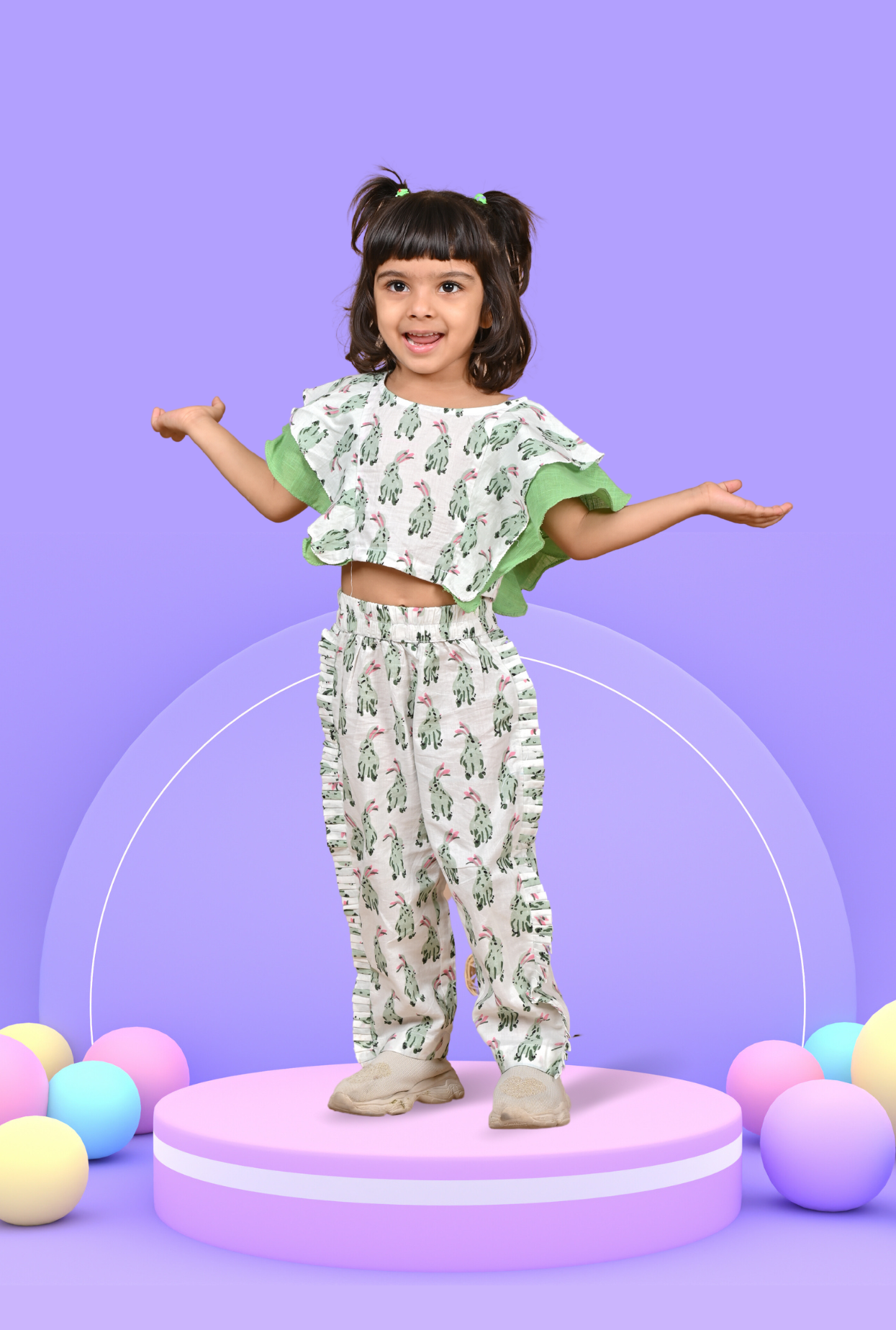 Pure Cotton Bunny Coord Set For Girl By Kiddicot