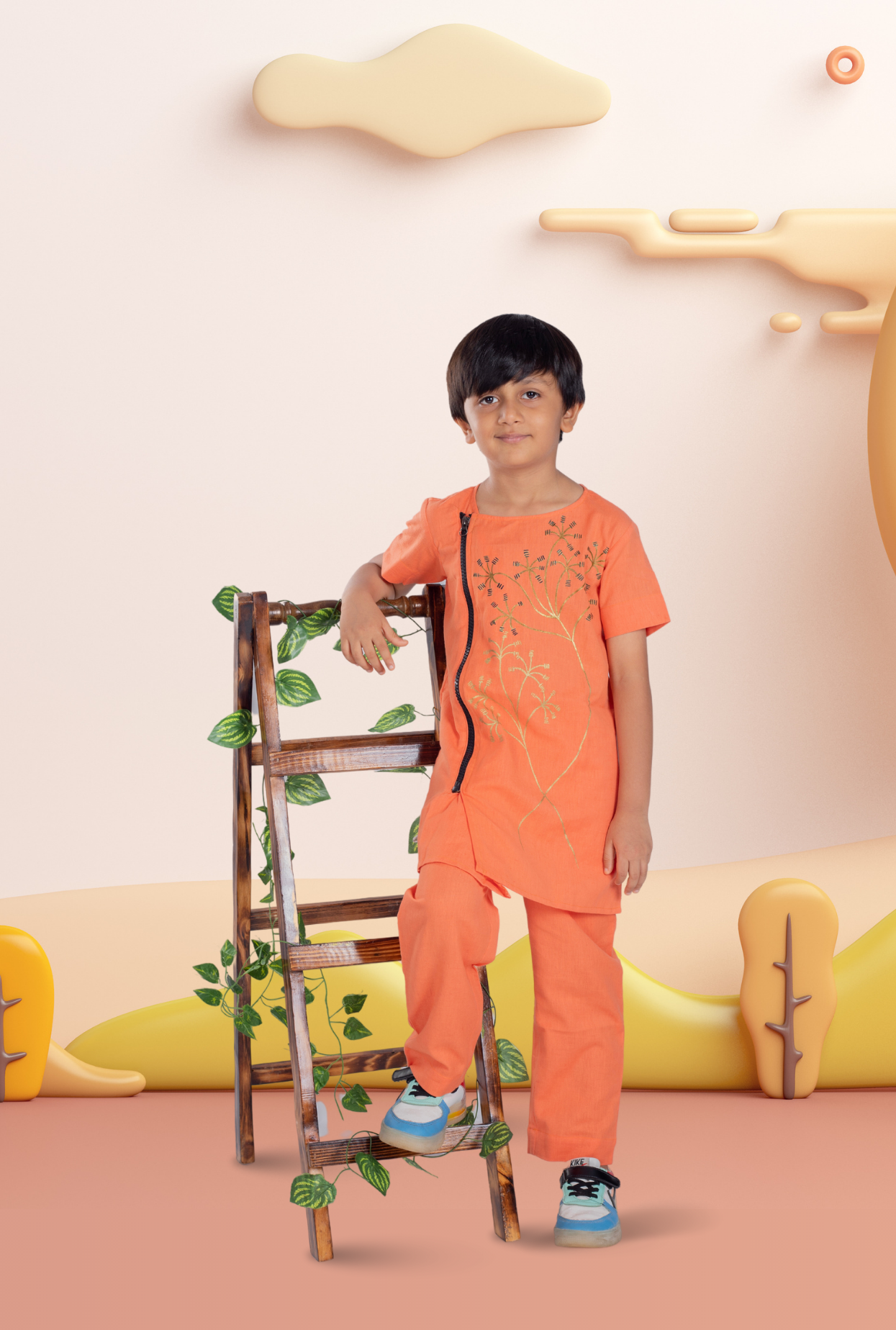 Floral Kurta With Pants For Boy By Kiddicot