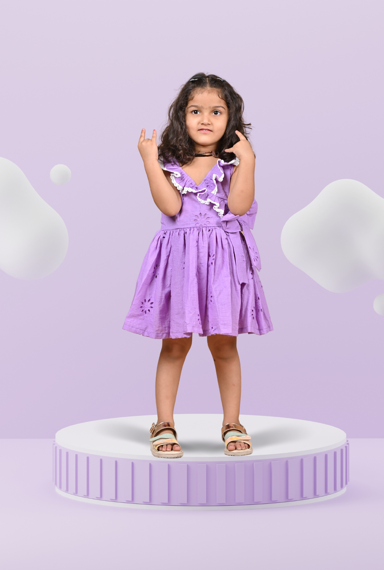 Floral Embroidered Dress For Girl By Kiddicot