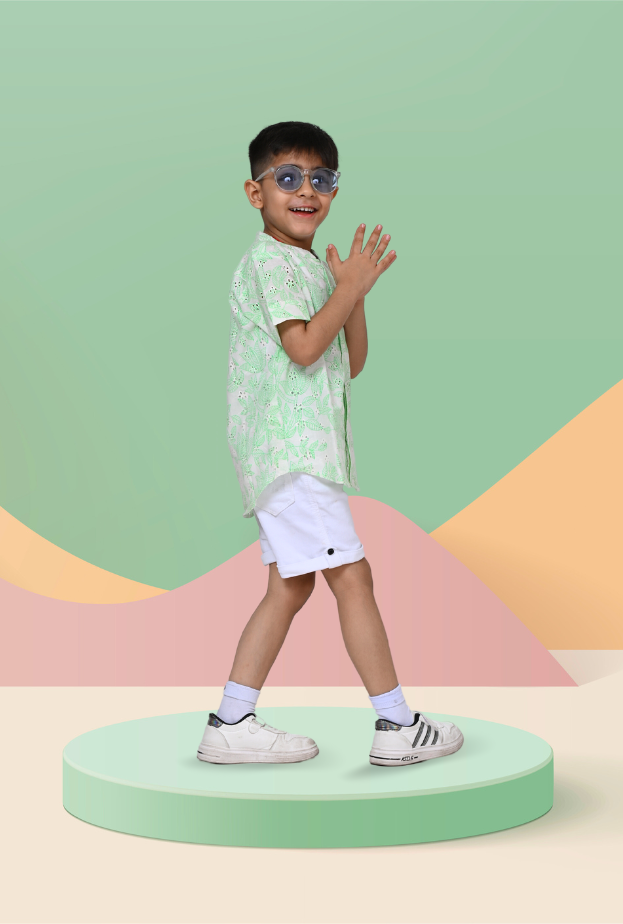 Cotton Rich Embroidered Shirt For Boy By Kiddicot