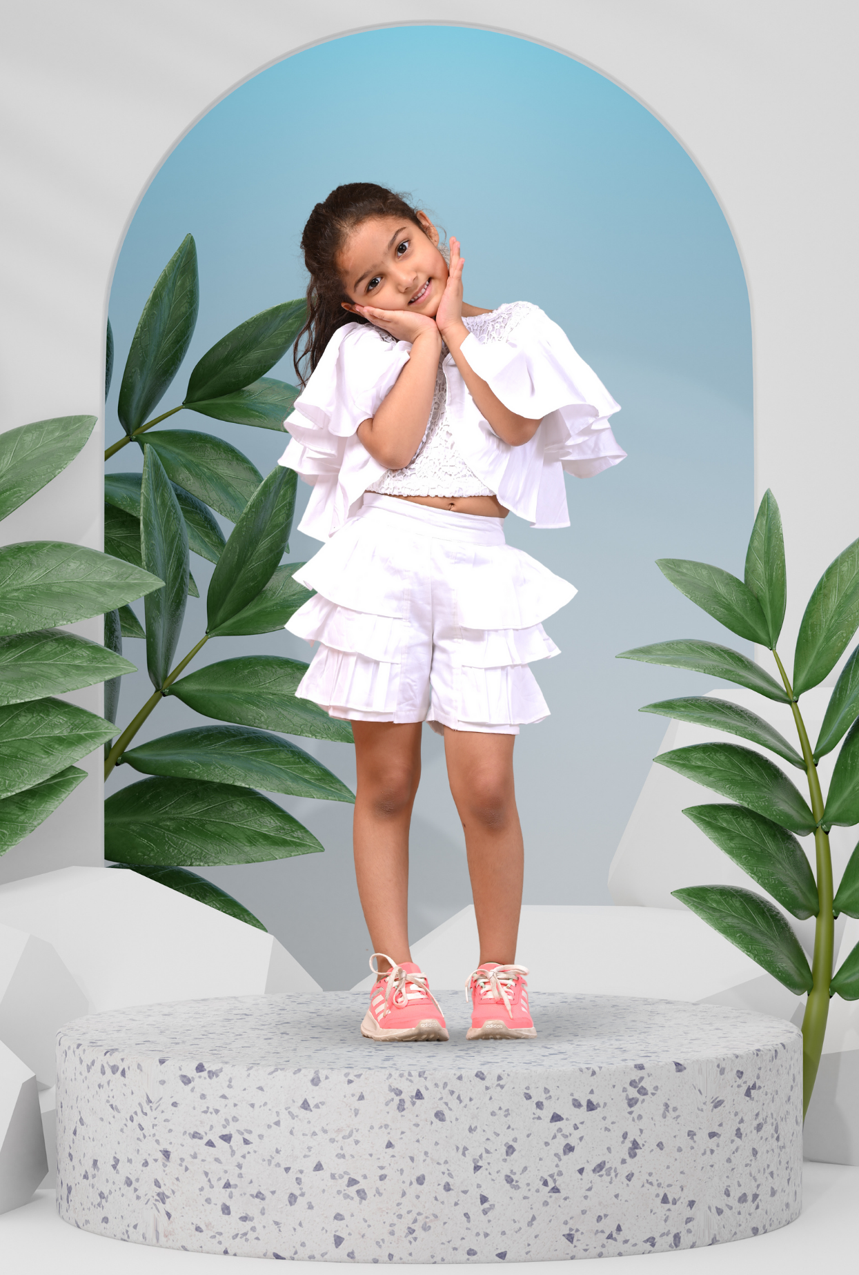 Pure Cotton Embroidered Top And Bottom
