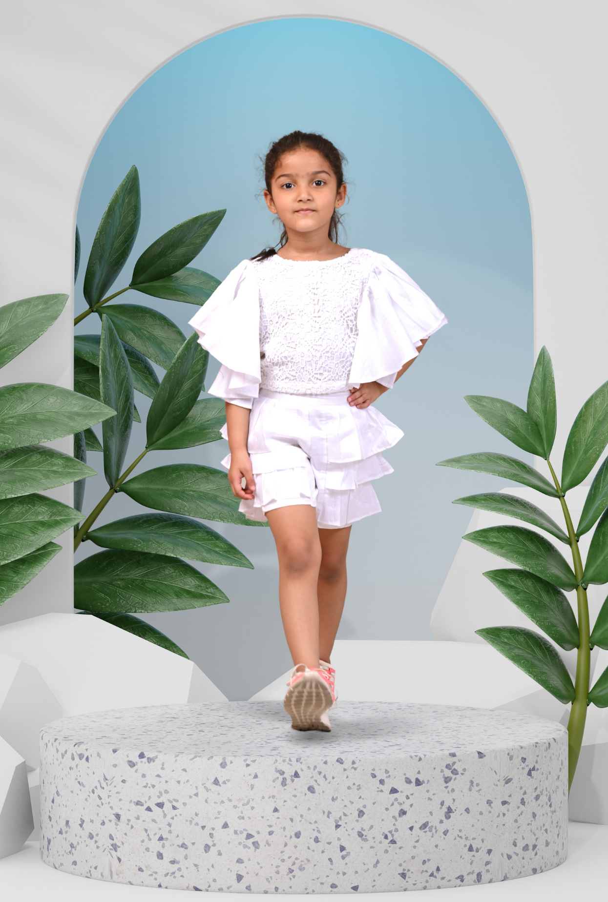 Pure Cotton Embroidered Top And Bottom