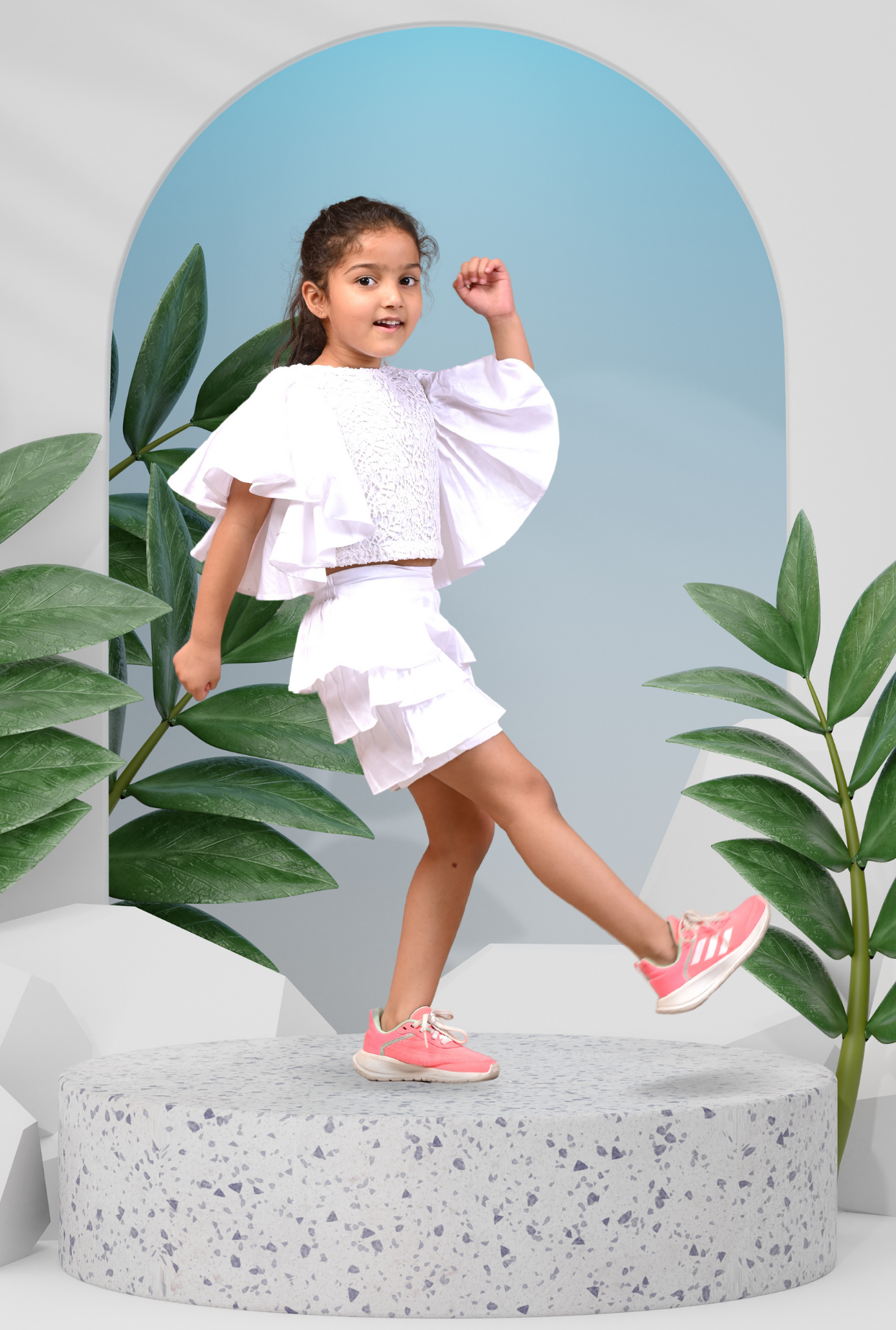 Pure Cotton Embroidered Top And Bottom