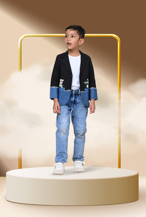 Cotton Rich Handpainted Blazer For Boys By Kiddicot