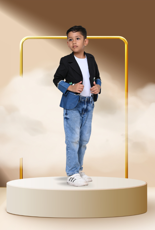 Cotton Rich Handpainted Blazer For Boys By Kiddicot
