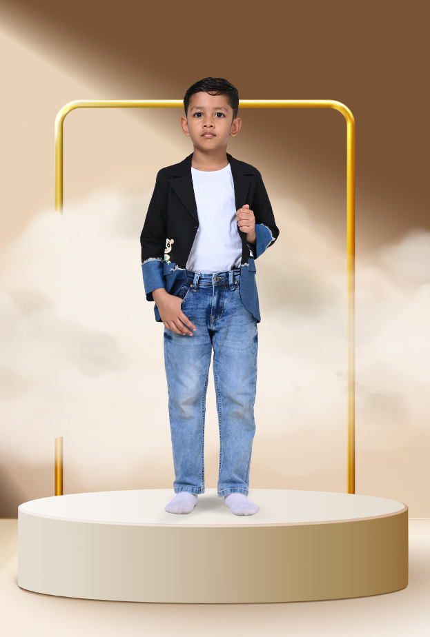 Cotton Rich Handpainted Blazer For Boys By Kiddicot