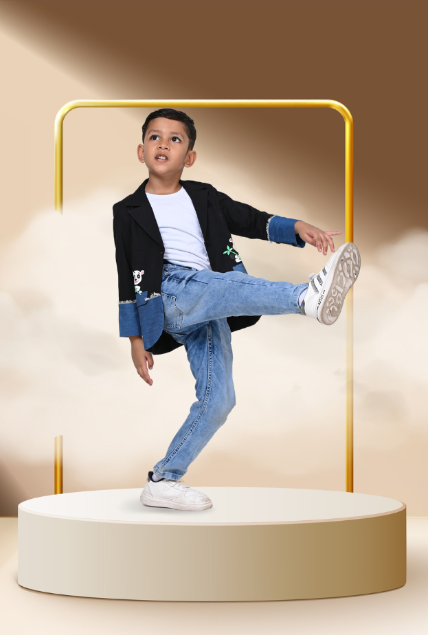 Cotton Rich Handpainted Blazer For Boys By Kiddicot