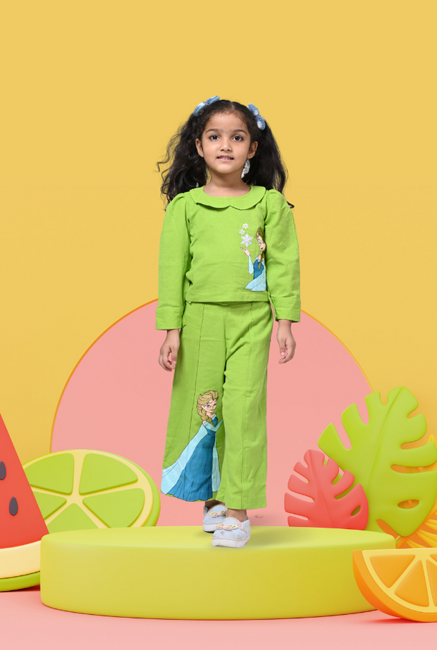 Cotton Rich Elsa Outfit For Girl By Kiddicot
