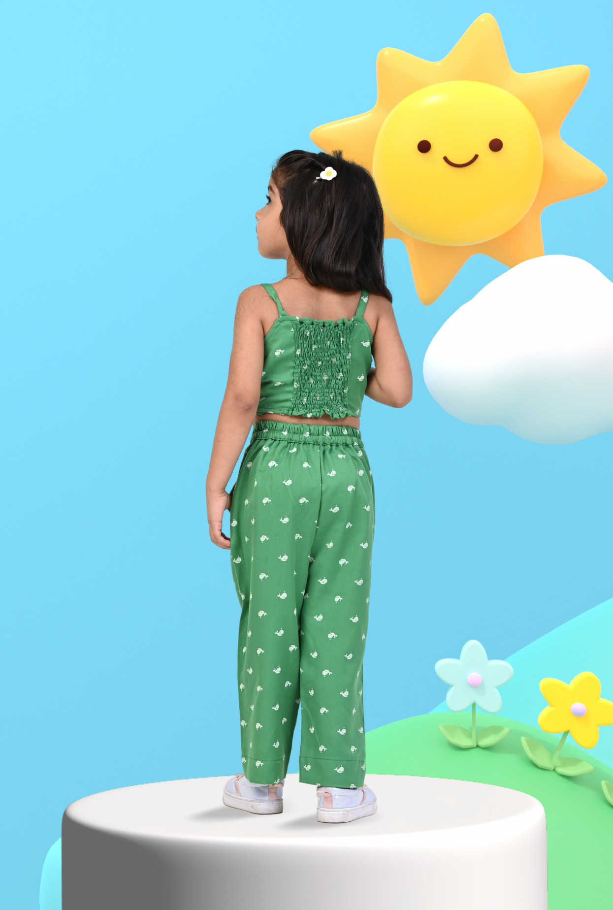 Cotton Rich Top & Bottom Outfit For Girl By Kiddicot