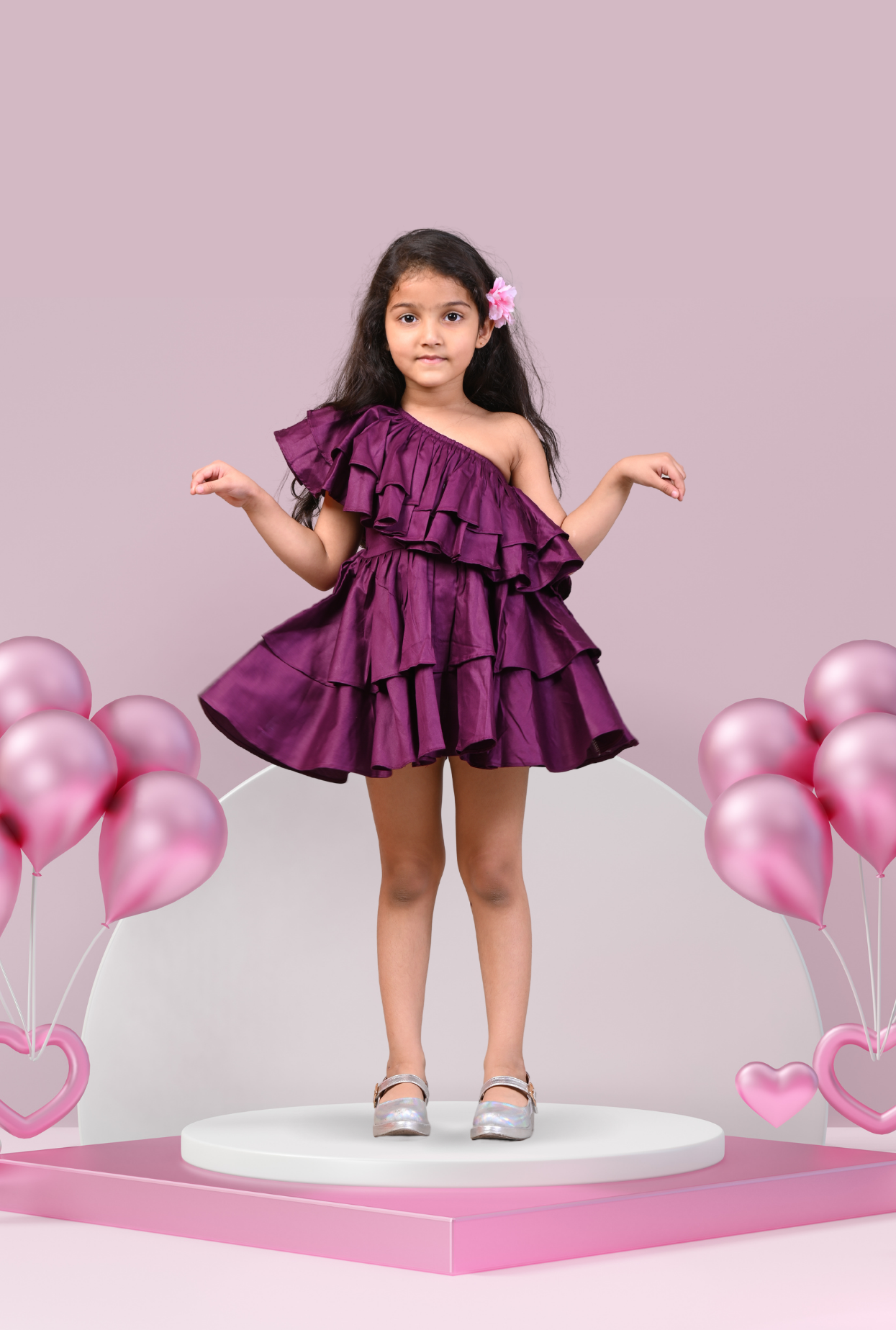 Pure Cotton Ruffled Dress