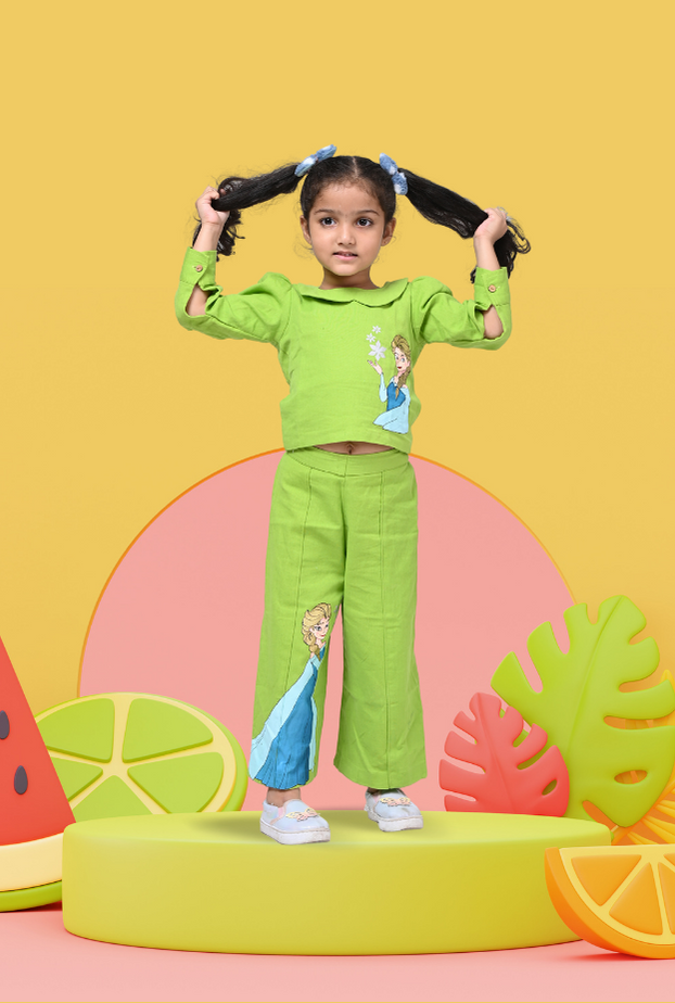 Cotton Rich Elsa Outfit For Girl By Kiddicot