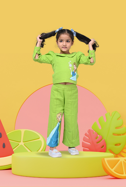 Cotton Rich Elsa Outfit For Girl By Kiddicot