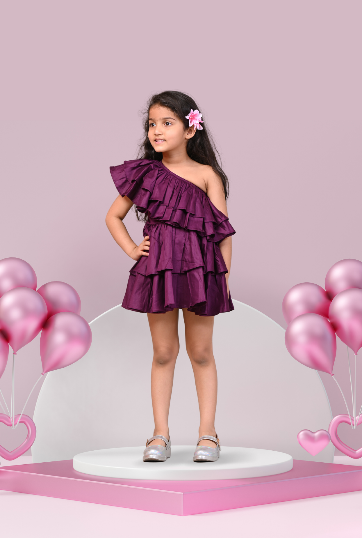 Pure Cotton Ruffled Dress