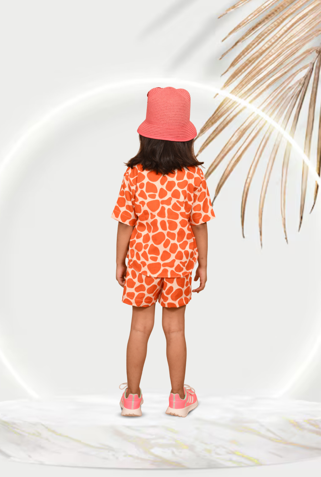 Embroidered Shirt and Short Set With Vest