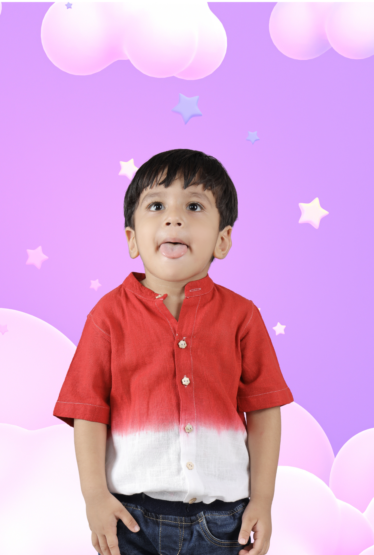 Cotton Rich Tie And Dye Shirt For Boy By Kiddicot