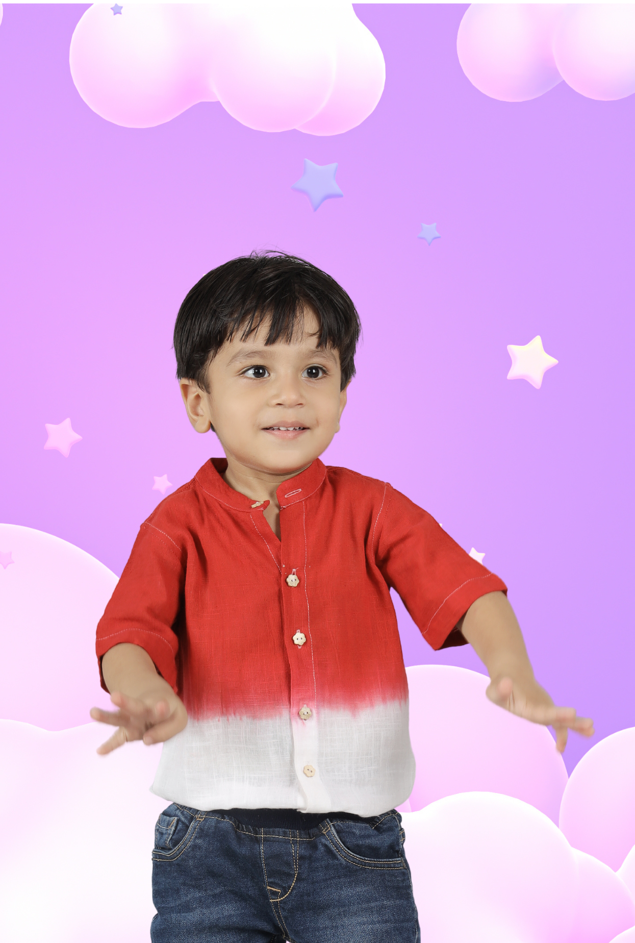 Cotton Rich Tie And Dye Shirt For Boy By Kiddicot