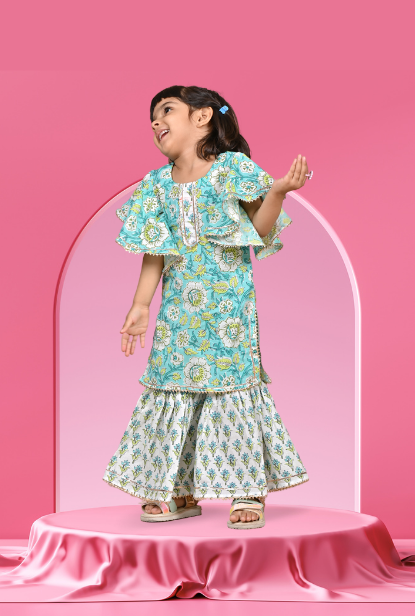 Floral Print 2 Pc Set For Girl By Kiddicot