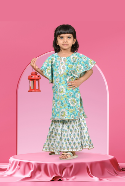 Floral Print 2 Pc Set For Girl By Kiddicot