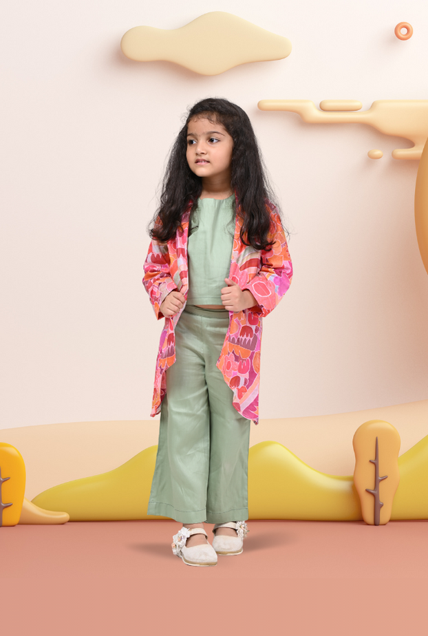 3pc Cotton Rich Outfit For Girl By Kiddicot