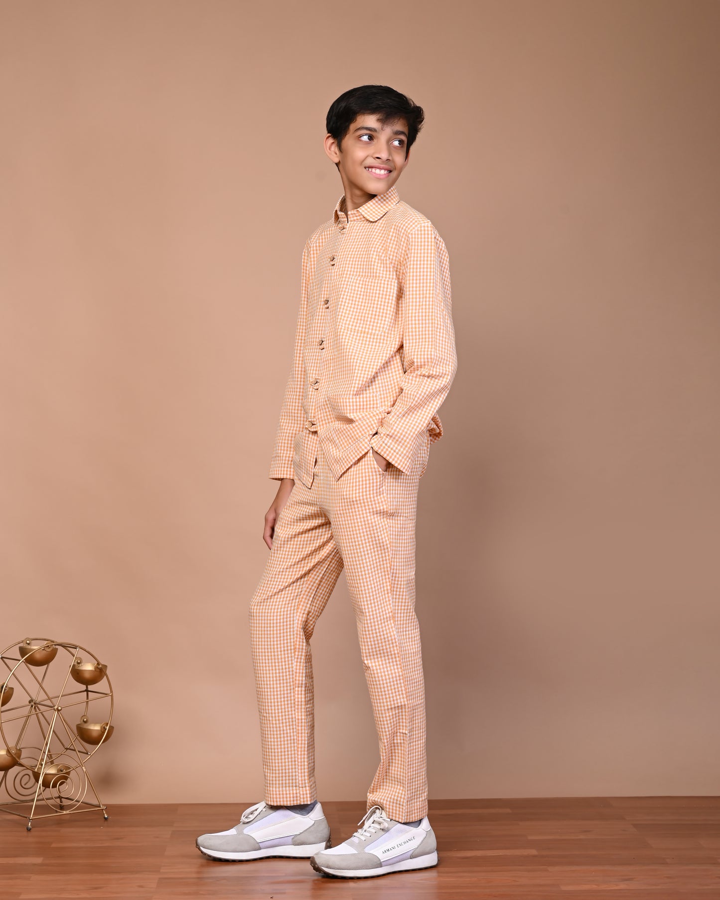 Pure Cotton Checked Shirt And Pant Set
