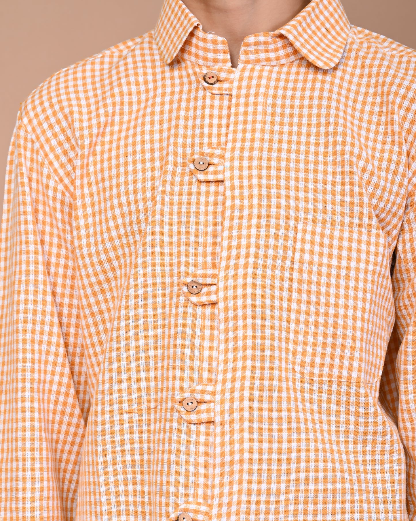 Pure Cotton Checked Shirt And Pant Set