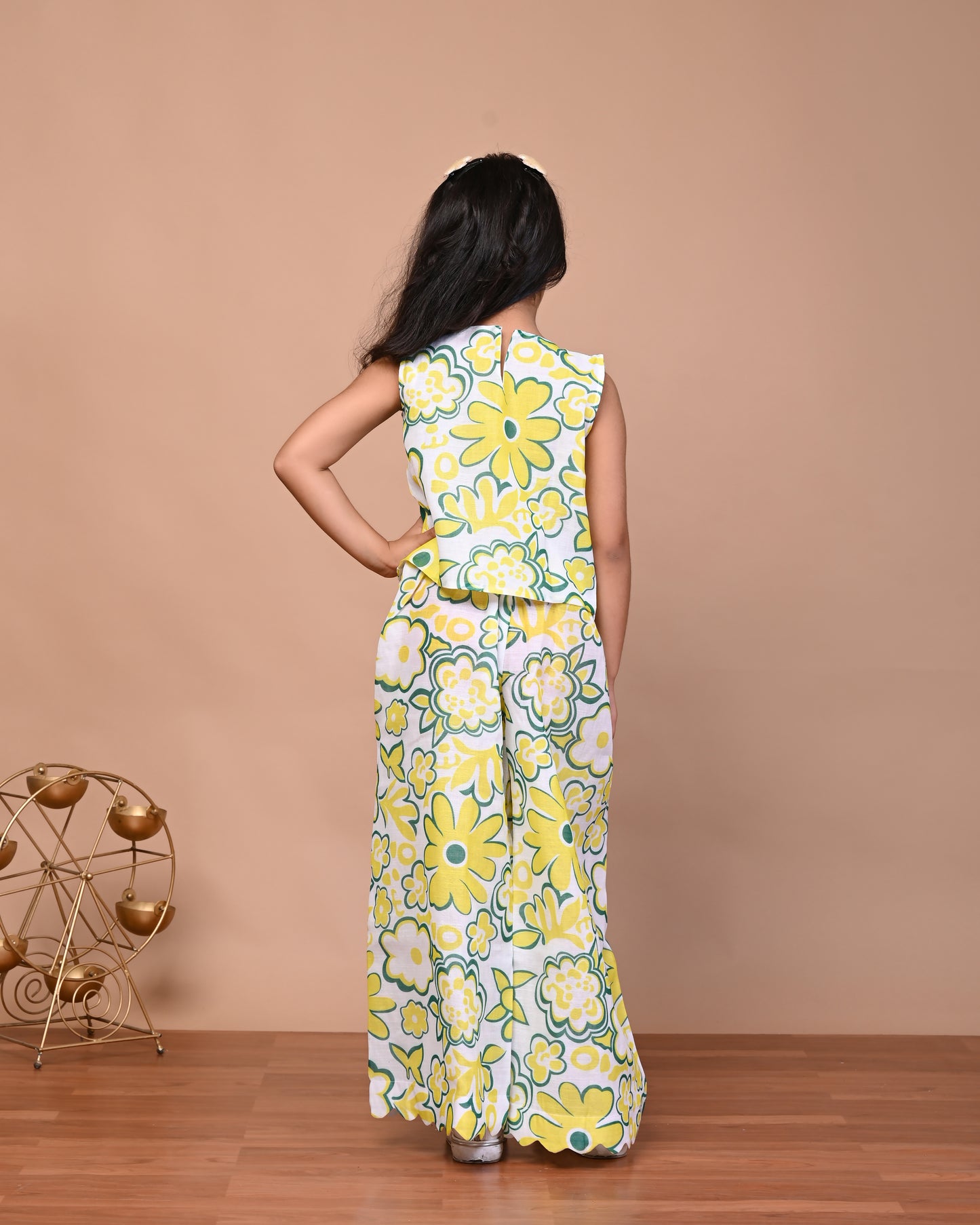 Pure Cotton Floral Scalloped Outfit