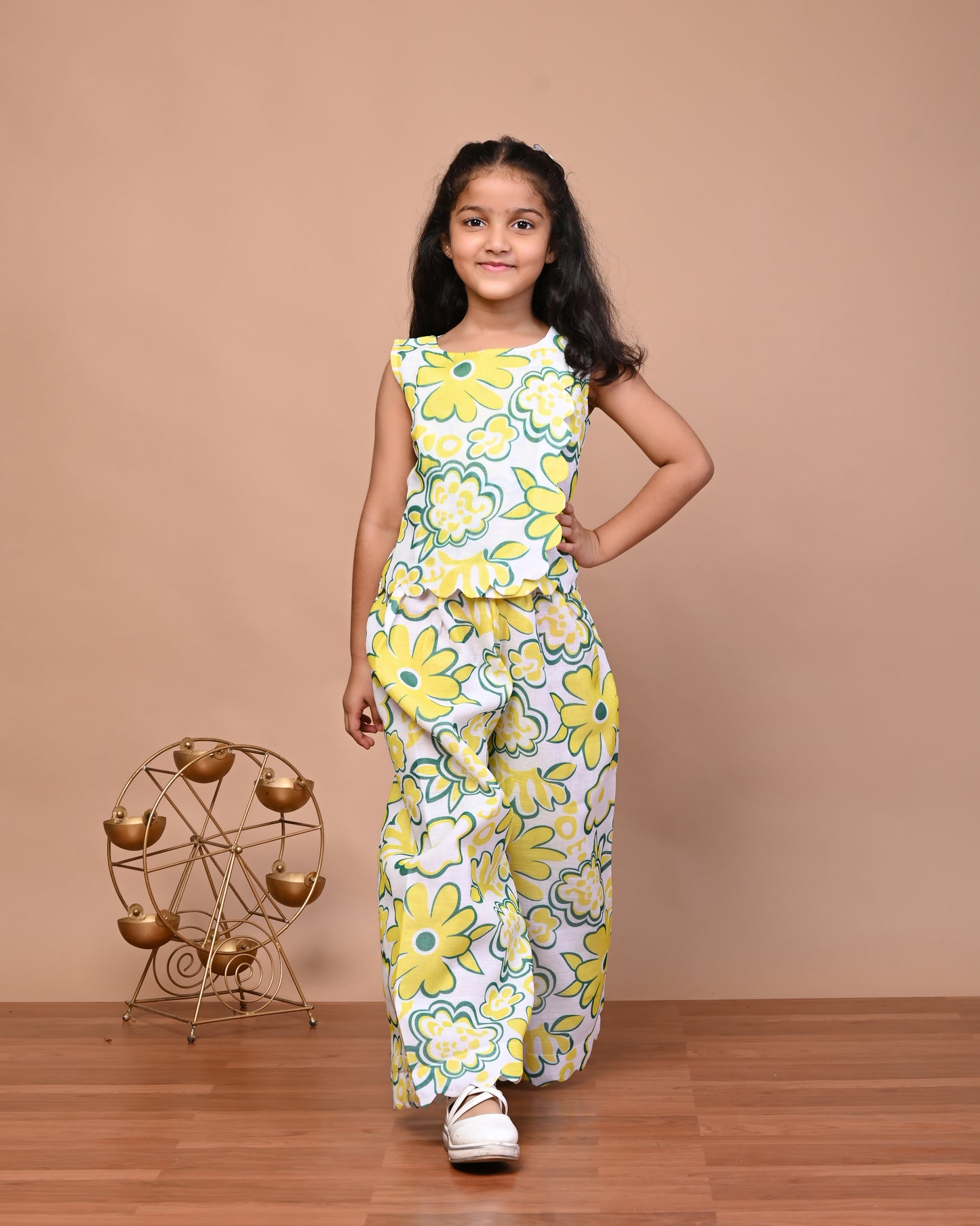 Pure Cotton Floral Scalloped Outfit