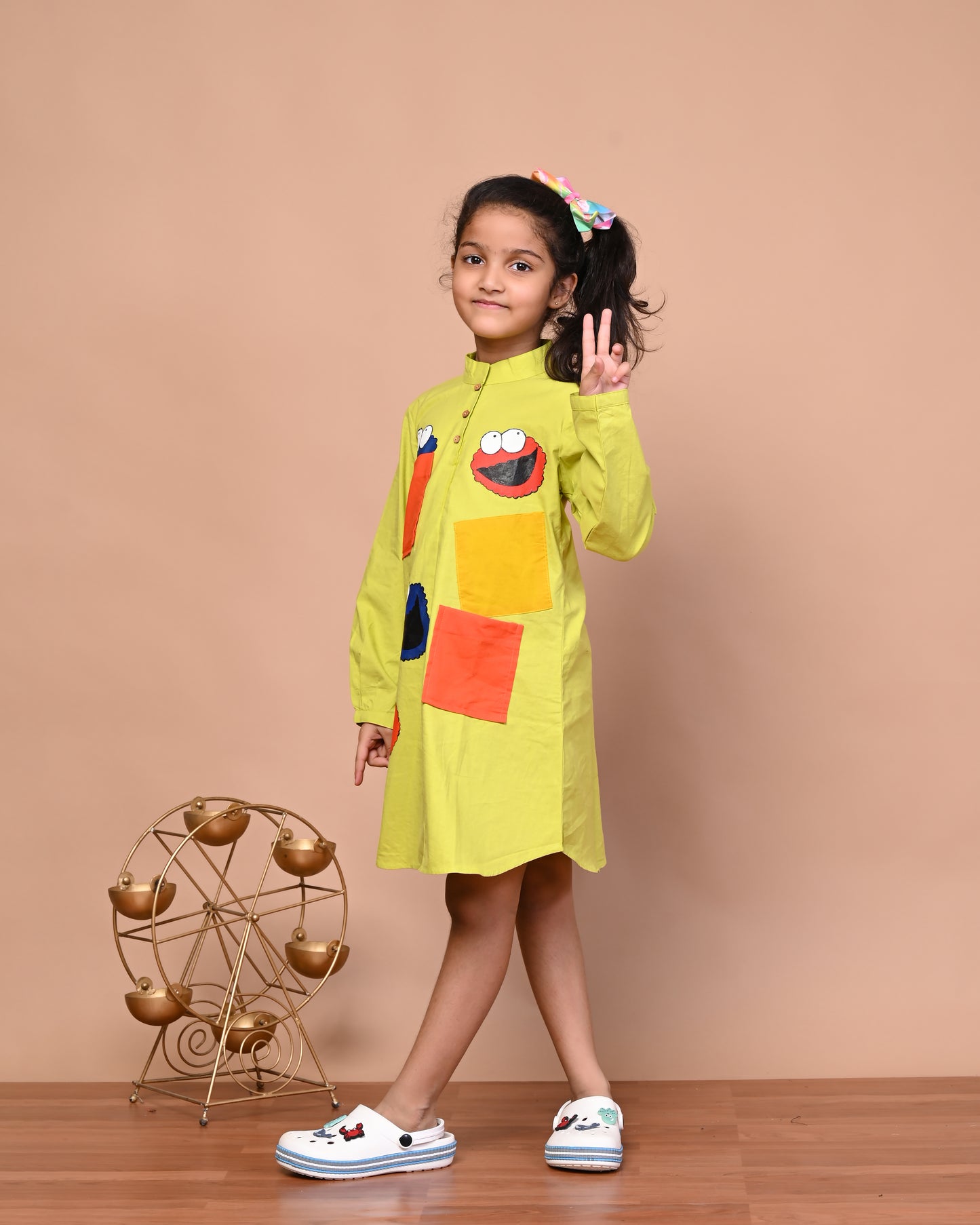 Color Block Pure Cotton Dress