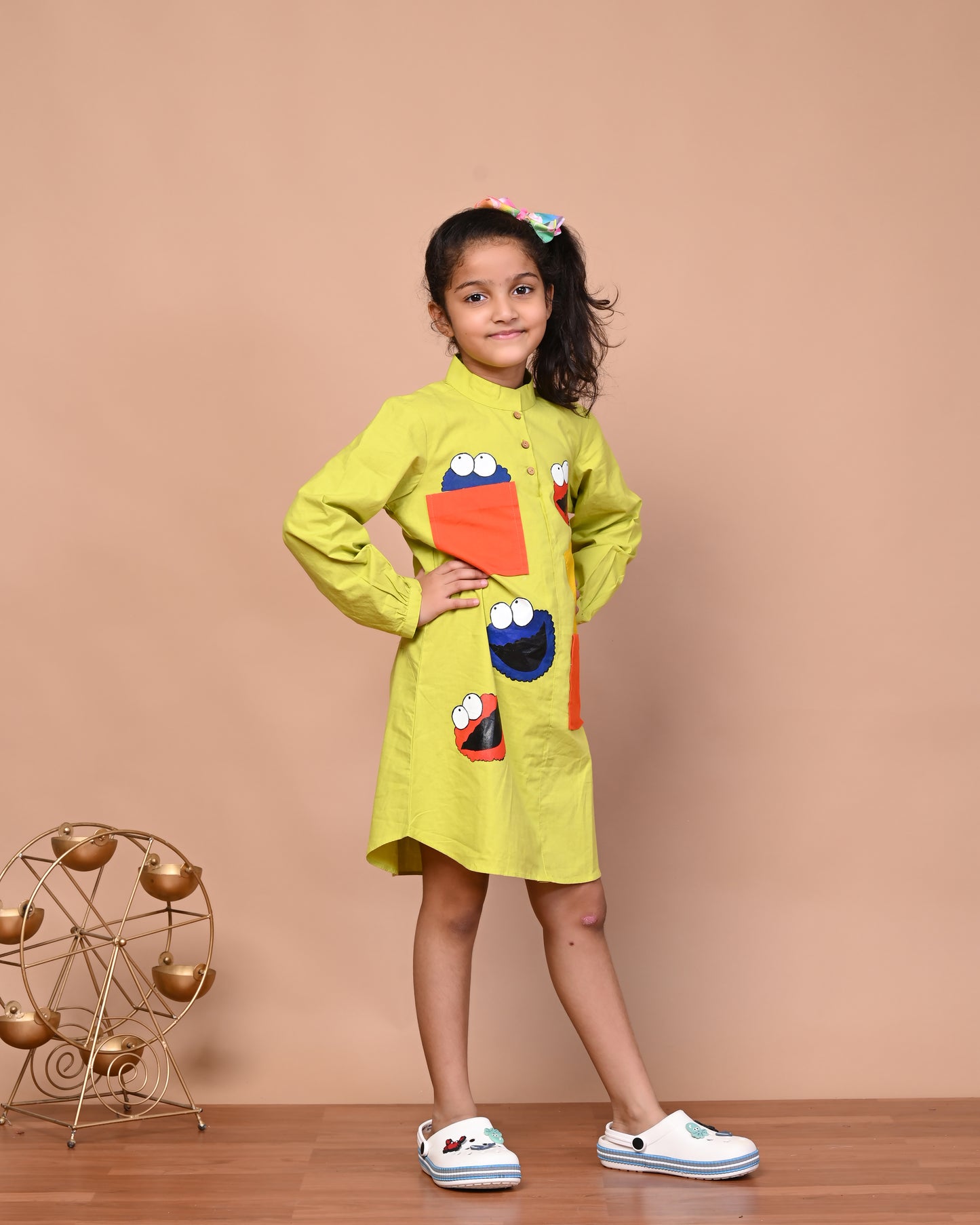 Color Block Pure Cotton Dress