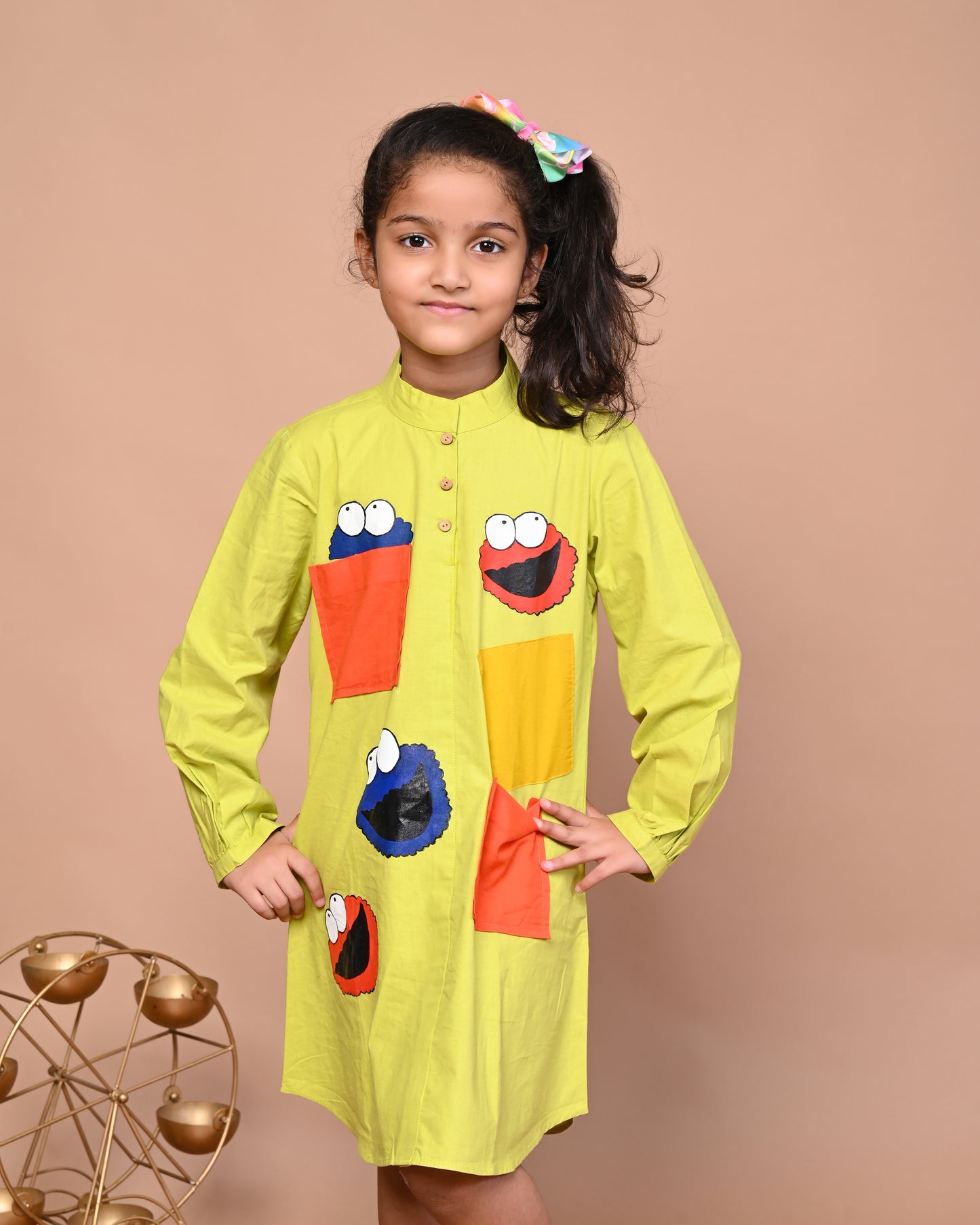 Color Block Pure Cotton Dress