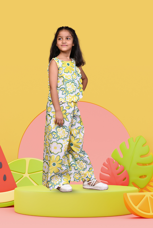 Pure Cotton Floral Scalloped Outfit