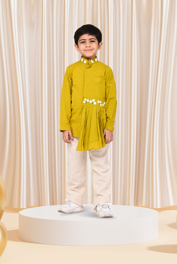 2 Pc Cotton Rich Handpainted Outfit for Boys by kiddicot