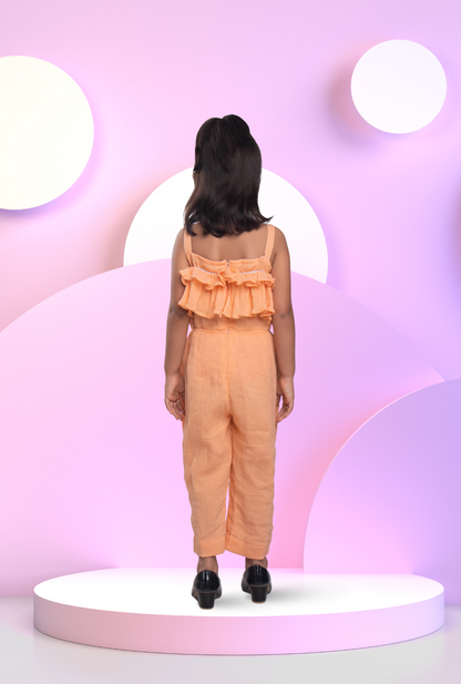 Textured Jumpsuit For Girls By Kiddicot