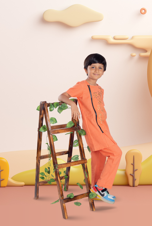 Floral Kurta With Pants For Boy By Kiddicot