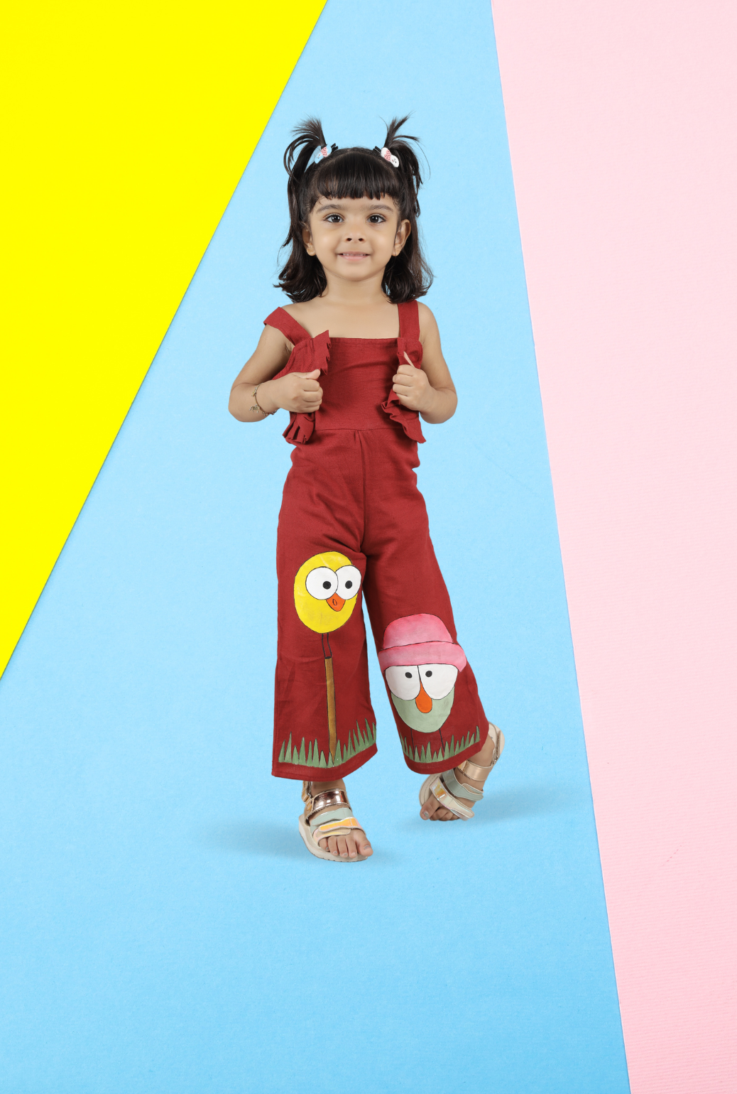 Long Cotton Rich Handpainted Jumpsuit