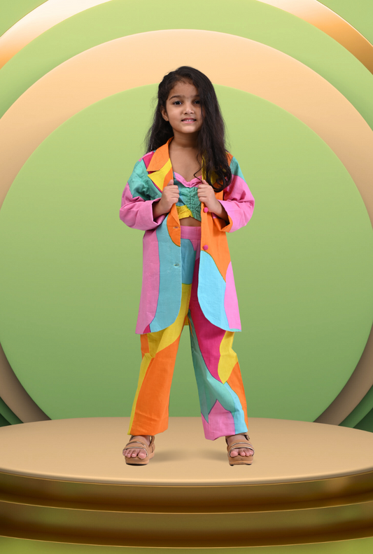 Color Block 3 Pc Set For Girl By Kiddicot