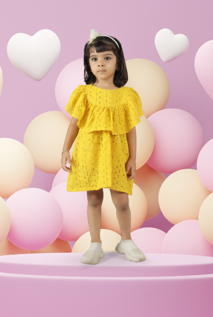 Cotton Frill Dress For Girl By Kiddicot