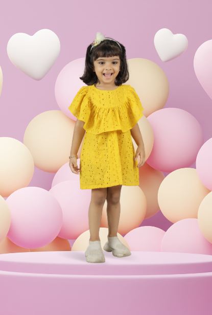 Cotton Frill Dress For Girl By Kiddicot