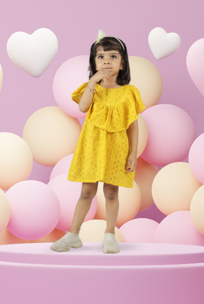 Cotton Frill Dress For Girl By Kiddicot