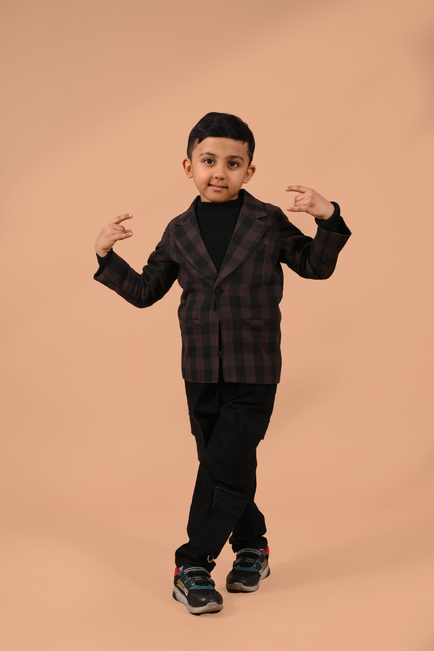 CHECKED BLAZER