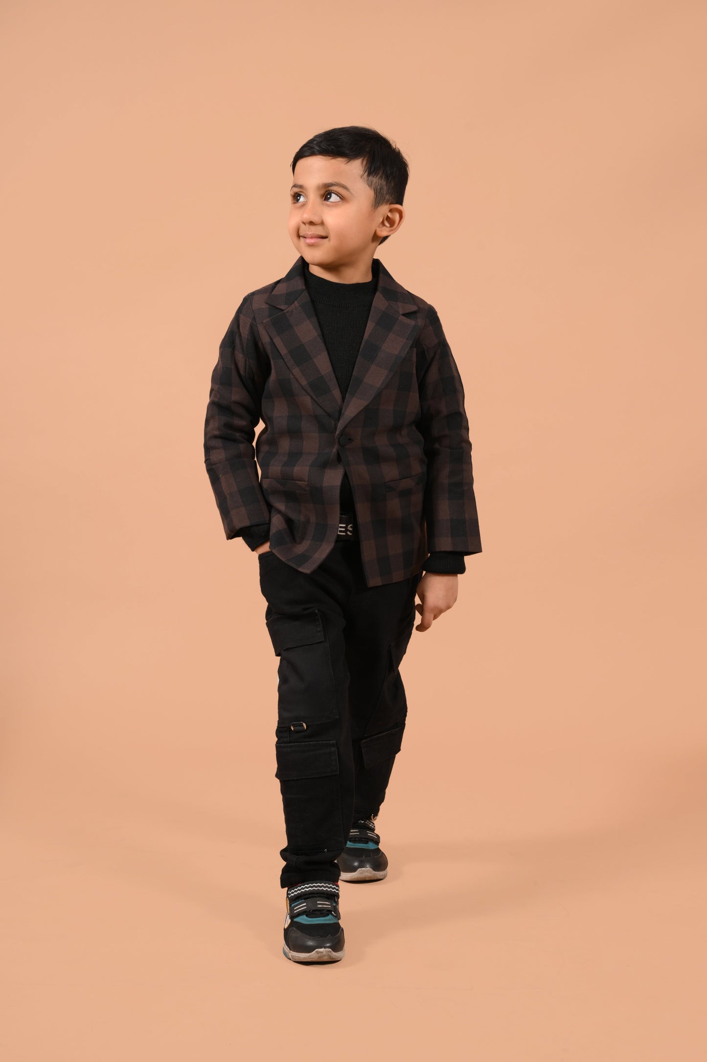 CHECKED BLAZER